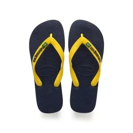 HAVAIANAS BRASIL LOGO - NAVY BLUE CITRUS YELLOW