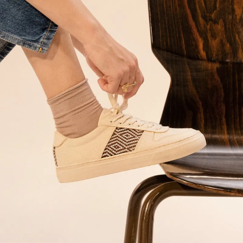 Mai Chau Canvas Beige und Macchiato Braun