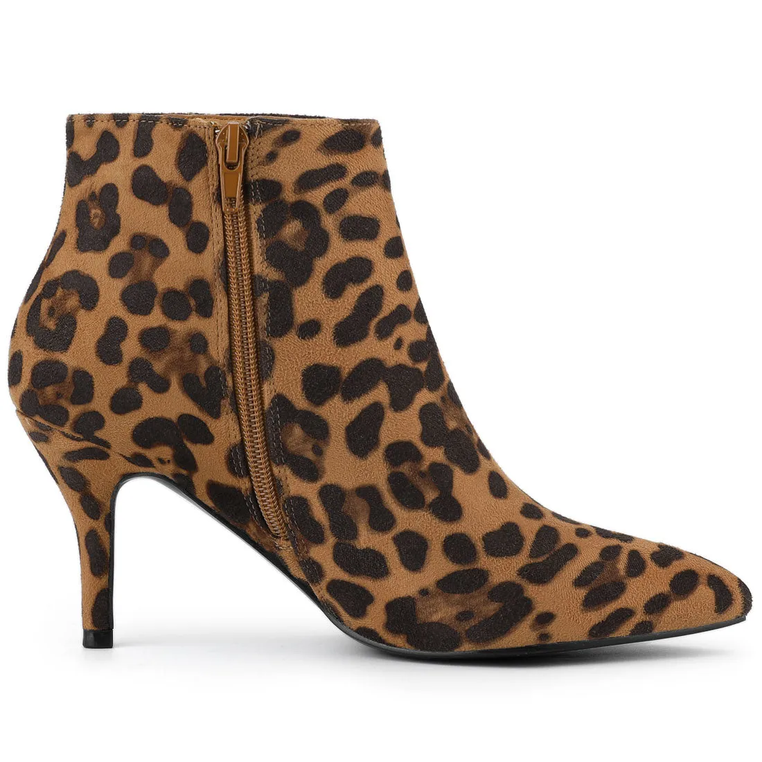 Pointed Toe Zipper Stiletto Heel Ankle Boots