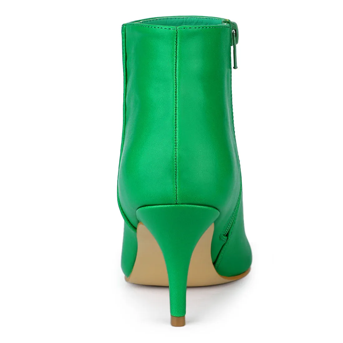 Pointed Toe Zipper Stiletto Heel Ankle Boots